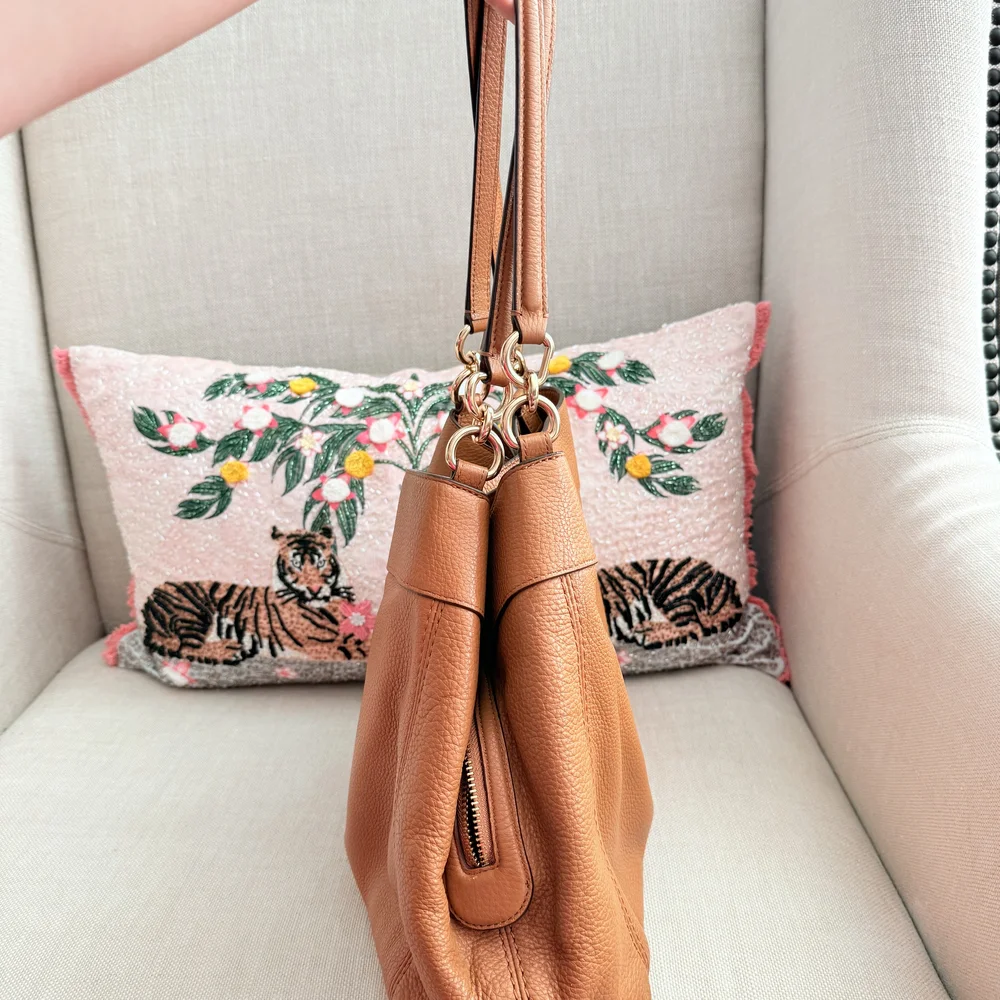 Coach Caramel Leather Shoulder Bag - Picture 2 of 12